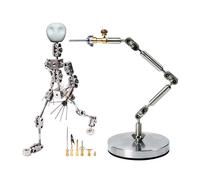 BAIYITONGDA Kits D'armatures pour Studio D'animation en Stop Motion, Figurines de Marionnettes en Métal de 12 à 20 cm, avec Mains et Crâne, pour Animation en Stop Motion et Fabrication d'argile,12CM