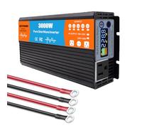 BAIYITONGDA Onduleur sinusoïdal Pur 3000 W DC 12 V/24 V/48 V/60 V/72 V, entrée CC, Sortie CA 120 V/240 V, convertisseur d'énergie Solaire pour Maison, Camping-Car, Camion,48v to 110v