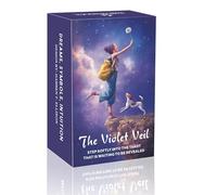 BAIYOOBAI Jeu de cartes de tarot avec 78 cartes et livre d'accompagnement, violet Veil Tarot, jeu de tarot cosmique éthéré pour une interprétation intuitive, un guide spirituel, une esthétique rêveuse