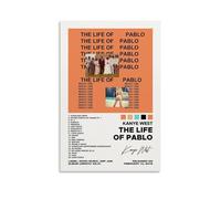 BAIYOUS Kanye West Poster pour album de musique The Life of Pablo - Décoration murale pour chambre à coucher - 30 x 45 cm - Style sans cadre