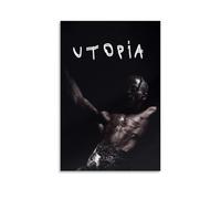 BAIYOUS Travis Poster sur toile pour chambre à coucher Motif album de musique du rappeur Scott Utopie 30 x 45 cm Sans cadre