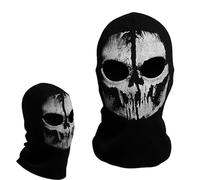 BAIYSFFG Balaclava pour Hommes Masque Complet d'horreur Ghost Mask,de Ski pour Costume de Robe de Fantaisie - Cosplay - Airsoft Motorcycling Paintball (Black Ghost-3)