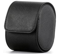 BAIZHONGJIE ÉTui De Montre De Voyage En Cuir,Support De Montre Durable, BoîTe D'Emballage De Montre Pratique Avec Oreiller Amovible,éTui De Rangement Pour Montres,Noir,1slot
