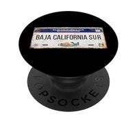 Baja California Mexico License Plate Travel Vacation Beach PopSockets PopGrip Adhésif