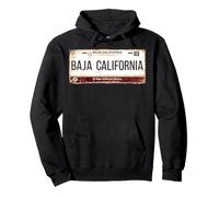 Baja California Mexico License Plate Travel Vacation Beach Sweat à Capuche