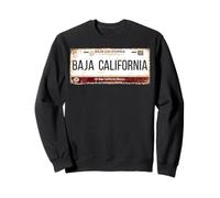 Baja California Mexico License Plate Travel Vacation Beach Sweatshirt