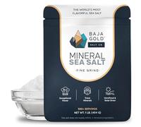 Baja Gold Sel de mer minéral - Sel fin pur et authentique pour la cuisine et la pâtisserie | Sel de Baja naturel pour des utilisations culinaires | Idéal pour la finition des plats | Sac refermable de