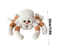 Bajbumgn Araignée Peluche - Doudou Doux Mignon Blanc - Jouet en Peluche Animal Cartoon,Cadeau pour Filles Garçons Collectionneurs Anniversaire Noël Compagnon Maison Bureau Confort