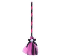 Bajbumgn Costume de sorcière pour tout-petit - Accessoires de conte de fées d'Halloween Déguisement de sorcière fantaisie | Chapeau de ruban de balai de crâne de costume de pour la soirée à