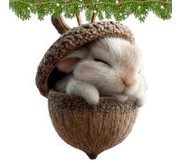 Bajbumgn Décorations de Noël Drôles et Amusantes,Gland Drôle En Résine 3D - Pendentifs en Forme d'Animaux pour la Décoration du Sapin de Noël - Décor pour Maison Intérieur Extérieur Mur Porte Cheminée