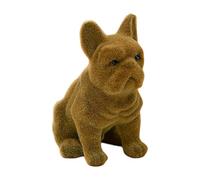 Bajbumgn Figurine De Bouledogue Français - Décoration De Chambre Mignonne Floquée - Petites Figurines Bulldog Français Flockées - pour Intérieur Extérieur Table Étagère Cheminée Bureau Jardin Cour