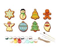 Bajbumgn Kit de Coloriage pour Décorations de Noël,Pendentif Pain d'Épice Fait à la Main | Fournitures pour Fêtes de Noël Anniversaire Action de Grâce pour Voiture Salle de Classe Dortoir Appartement
