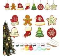 Bajbumgn Kit de Coloriage pour Décorations de Noël | Pendentif Pain d'Épice Fait à la Main | Fournitures pour Fêtes de Noël Anniversaire Action de Grâce pour Voiture Salle de Classe Dortoir