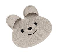 Bajbumgn Nettoyant Pieds Silicone - Tapis Nettoyeur Douche Silicone,Fournitures De Nettoyage Avec Brosse Pour Pieds Et Enlève-Cors En Lapin, Avec Ventouses Pour Sol De Salle De Bain Et Bain