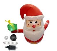 Bajbumgn Père Noël Gonflable | Fournitures De Fête Gonflables avec Lumières LED | Grand Décor De Jardin De Noël pour Intérieur - pour Intérieur Clôture Jardin Pelouse Cour Toit Quartier Arrière-Plan