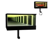 Bajbumgn Porte-clés de garage, support mural pour clé de voiture tunnel 3D, affichage de clés de voiture avec LED, organisateur d'entrée de garage lumineuse, cadeau cool pour les amateurs de voitures