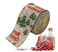 Bajbumgn Ruban d'arbre de Noël,ruban filaire de Noël | Streamer d’emballage de vacances | Accessoires d'arc décoratifs, ruban à bord filaire, d'emballage décoratif, décor de ferme pour