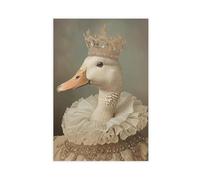 BAJHTGHG Impression sur toile représentant un canard dans une tenue royale, 60 x 90 cm