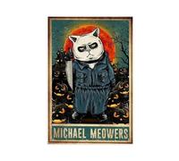 BAJHTGHG Poster amusant sur toile Halloween tueur de chat 30 x 45 cm