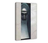 BAJHTGHG Poster d'horreur Valak The Nonne sur toile pour décoration de chambre à coucher, cadeau 50 x 75 cm