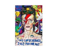 BAJHTGHG Poster sur toile David Bowie Graffiti pour décoration de chambre à coucher, 60 x 90 cm