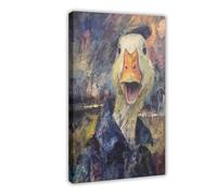 BAJHTGHG Poster sur toile portrait de canard amusant pour décoration de chambre à coucher, cadeau 30 x 45 cm
