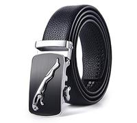 BAJIE Ceinture pour Hommes en Cuir véritable Ceinture Simple pour Hommes créateur de Mode Ceinture d'affaires Motif Jaguar Alliage décoratif Boucle Automatique