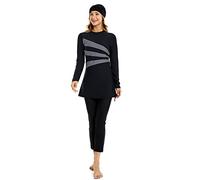 BaJooruly Modest Swimsuit for Women Plus Size Bukini for Girls Full Coverage Bathing Suit Swimming Costume(XL,J4)