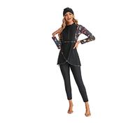 BaJooruly Modest Swimsuit for Women Plus Size Bukini for Girls Full Coverage Bathing Suit Swimming Costume(3XL,J2)