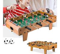 BAKAJI 2816397 Table de Baby-Foot en Bois MDF avec Pieds de rehausseur antidérapants, Couleur chromée
