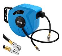 Bakaji 2822725 Enrouleur d'air comprimé avec tuyau, 10 m, raccord 1/4", fixation murale
