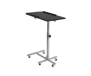BAKAJI 2829373 Table Basse Porte-Ordinateur Portable avec roulettes, Noir, Hauteur réglable 60 x 40 x 70/90 cm