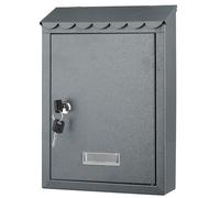 Bakaji 2832148 Boîte aux Lettres Murale en Acier Inoxydable avec Fermeture ris