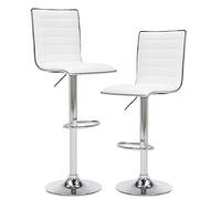 BAKAJI 2832795 Tabouret en Acier et Similicuir, Taille Unique