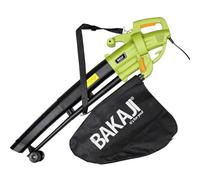 Aspirateur souffleur électrique de Jardin 3 en 1, aspirateur broyeur et souffleur de Feuilles, Puissance 3000 W avec réservoir de Collecte de 45 lt