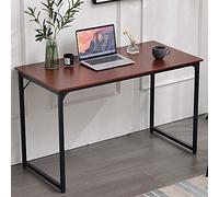 BAKAJI Bureau de Travail pour PC, Ordinateur, Plan en Bois MDF avec Structure en métal, ameublement Maison, Bureau, Chambre, Design Moderne, Industriel, Dimensions 120 x 60 x H74 cm (Teak)