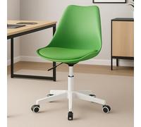 BAKAJI Chaise de Bureau Ergonomique Design Moderne avec Hauteur réglable et Coussin rembourré à Haute densité, Assise pivotante avec roulettes pivotantes, idéale pour Maison, Studio (Vert)