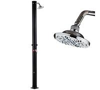 BAKAJI Douche Solaire pour Jardin, Piscine, extérieur, Camping, réservoir 20 l avec Pomme de Douche réglable, mélangeur d'eau Chaude, raccord Tuyau de Jardin, Dimensions 220 x 16,5 x 16,5 cm