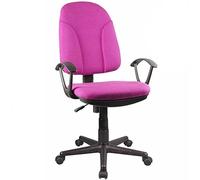 BAKAJI Fauteuil de Bureau présidentiel en Tissu Respirant et Structure en polypropylène, Rotation 360 degrés, Hauteur réglable (Rose)