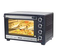 Bakaji Four électrique à convection, capacité 38 litres, puissance 1600 W, température réglable jusqu'à 230°, 4 fonctions, éléments chauffants en acier avec éclairage intérieur, fonction minuterie