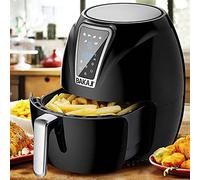 Bakaji Friteuse à air chaud sans huile Airfryer numérique 3,25 l pour réfrigérateur rôtir de manière naturelle et saine puissance 1300 W avec minuterie et réglage de la température