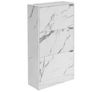 BAKAJI Meuble à chaussures en bois MDF avec 3 portes porte-chaussures à rabat, poignées rétractables, double profondeur, dimensions compactes, slim 63 x 24 x 115 cm, gain de place, entrée de la maison