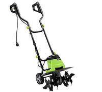 Bakaji Motoculteur pour Jardin électrogène, Puissance 1500 W, houe, Moteur électrique, 6 Lames de 20 cm, Largeur de Travail 40 cm, Vitesse 200 TR/Min avec poignée Ergonomique Culture Jardin