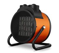 Bakaji Poêle électrique avec éléments chauffants en céramique, radiateur ventilateur industriel puissance 2000 W, thermostat réglable, fonction ventilateur froid, inclinaison réglable