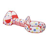 Bakaji Pop-Up Lot de 3 tentes de Jeu avec Tunnel et Piscine, Jouet pour Enfants, Structure en métal, Pliable, revêtement en Tissu Playground pour Maison, extérieur, Jardin, Multicolore