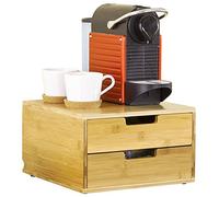 BAKAJI Porte-Capsules nespresso 31 x 30.5 x 18 cm Bamboo Naturale