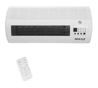 Bakaji Radiateur ventilateur ceramique electrique mural avec telecommande 2 niveaux de puissance selectionnables 1000 W2 000 W, aff