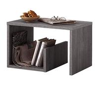 BAKAJI Table Basse avec étagère, Design Moderne, 59 x 36 x 38 cm, Gris en Bois, Standard