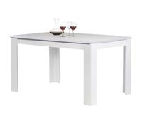 BAKAJI Table de Salle à Manger Cuisine Forme rectangulaire Design Moderne en Bois MDF Finition mélamine, Dimensions 120 x 80 x 74 cm, décoration Maison (Blanc)