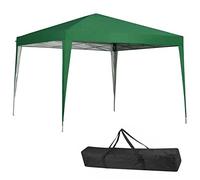 BAKAJI Tonnelle 3 x 3 mètres en Tissu Polyester, Structure en métal, Tente portative Juste marché Jardin extérieur (Vert)